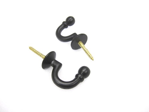Black curtain tassel hooks - 2,