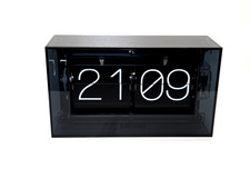 Karlsson Table Clock Boxed Flip - Black