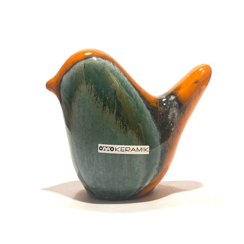 Otto keramik bird orange - in,