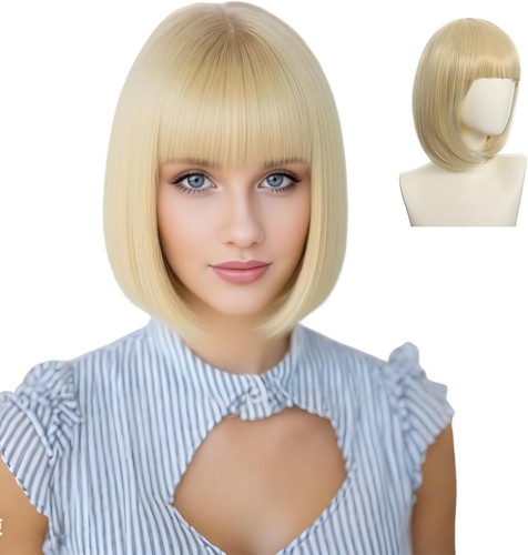 Golden short blonde wigs for - golden,