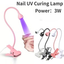 USB UV LED Nail Lamp 395nm Clip-On Mini Light Dryer for Gel Nails Manicure Salon