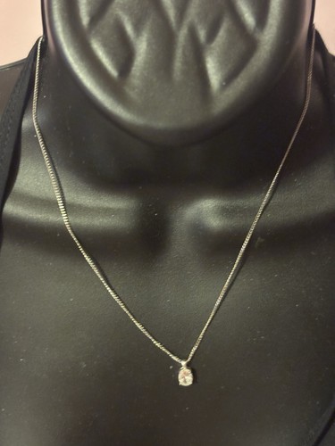 Silver tone oval crystal - silver,