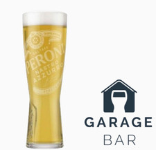 Single Peroni Beer Glass Half