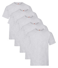 Fruit Of The Loom 61212 Men's Heavy Cotton Plain T-Shirts 5 pack