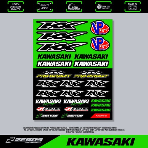 Kawasaki stickers motocross - kawasaki,