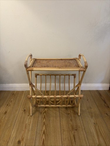 Vintage bamboo side table - bamboo,
