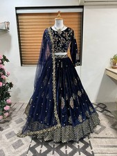 NEW DESIGNER CHOLI INDIAN PARTY LEHENGA WEAR BOLLYWOOD PAKISTANI WEDDING LENGHA