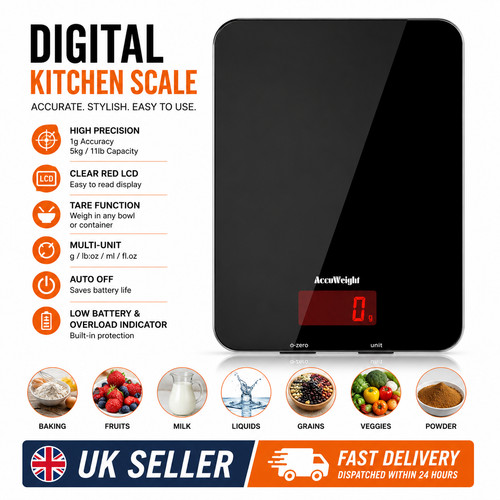 Digital kitchen food scale 5kg - kitchen,
