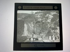 MAGIC LANTERN SLIDE OLD DYSERTH WATERFALLS NORTH WALES 1909 RARE HISTORIC IMAGE