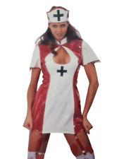Ladies Red And White PVC Nurse