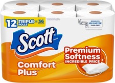 ComfortPlus Toilet Paper, 12