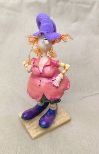 Funny ceramic witch figure - funny,