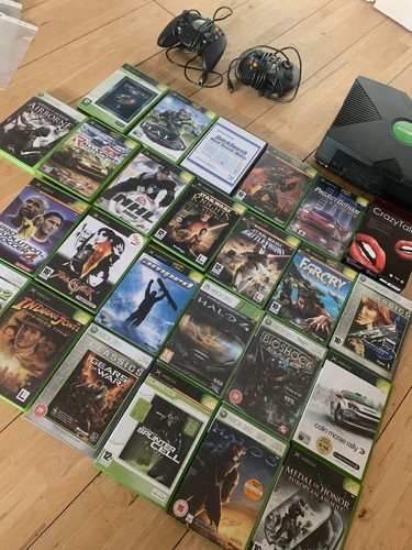 Xbox original console with two - console,
