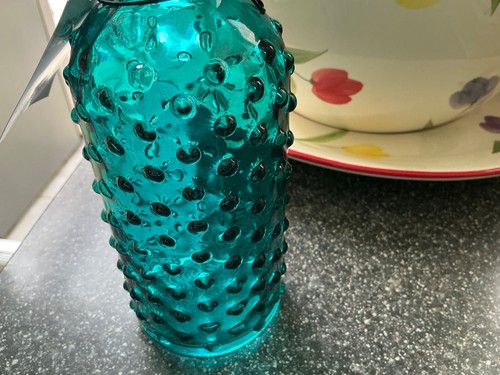 Glass vase teal - , colour