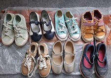 Size 12 Girls 7x pair Shoe Bundle Converse, Clarks, River Island