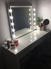 Ikea Malm Dressing Table Tobias Clear Chair Musik Hollywood Lights X2 & mirror