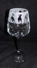 New 'DOBERMAN' Hand Etched Large Wine Glass with Gift Box - Great Doberman Gift!