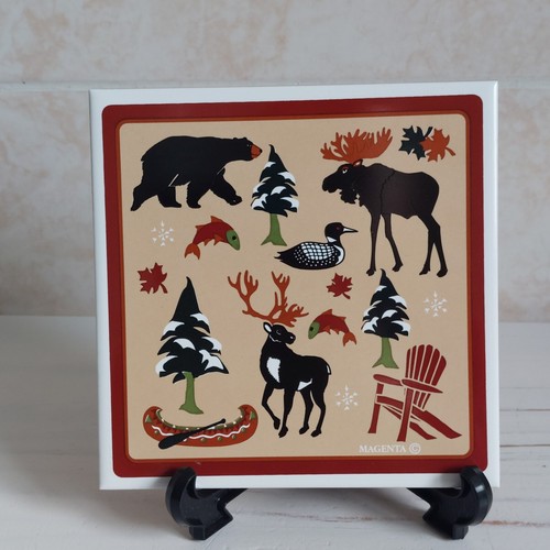 Wildlife ceramic tile - ceramic,