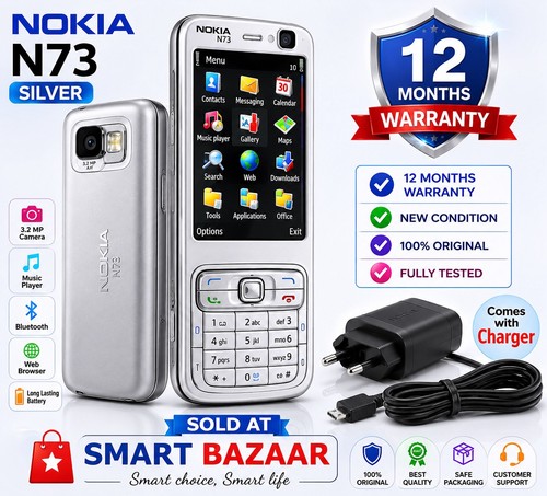 New condition nokia n73 - nokia, silver