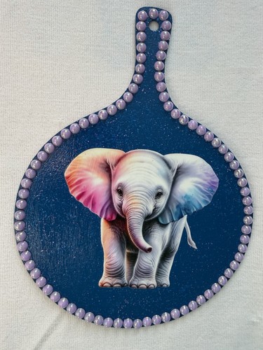 Hand made elephant picture - made,
