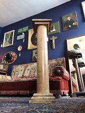 Late 19th, Early 20th Century Faux Marble Painted Column Pedestal Plinth Stand