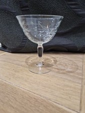 Vintage Etched Crystal Wine