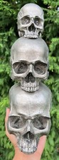 3D Skull Skeleton Lamp LED Horror Halloween Desk Light Haunted House Ornament