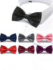 Mens Black Bow Tie Adjustable Pre Tied Party Wedding Prom Fashion Dickie Strap