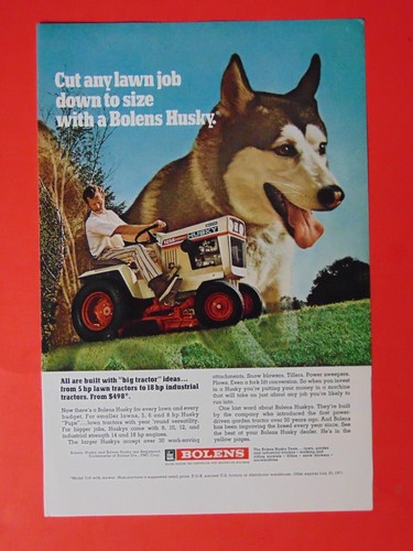 1971 bolens husky - lawn, &