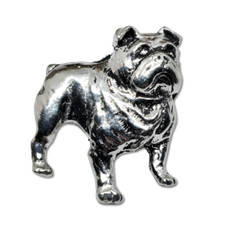 Bulldog Pewter Pin Badge English Lapel Tie Pin Dog Churchill Bulldog Jewellery