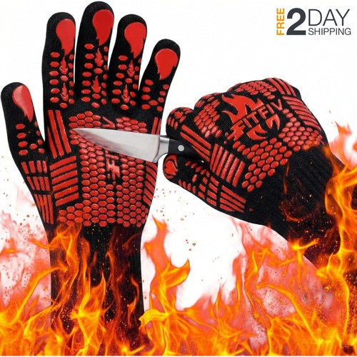 Heat resistant bbq gloves - heat,