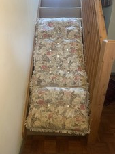 Vintage 70s/80s Thick Padded Sun lounger Long Cushion Seat . Floral Retro