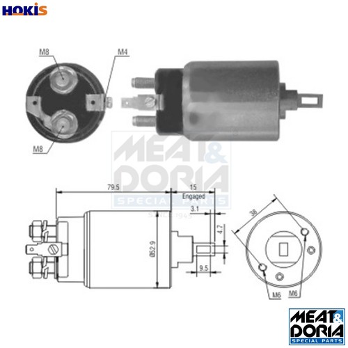 Solenoid switch starter 46022 - solenoid,