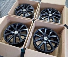 4x Volkswagen Golf Touran Jetta Caddy Alloy Wheels 16 inch (GLOSS BLACK)