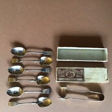 Roman Silver 6 Tea Spoons +