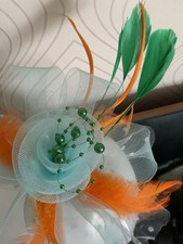 Blue Orange/green Fascinator