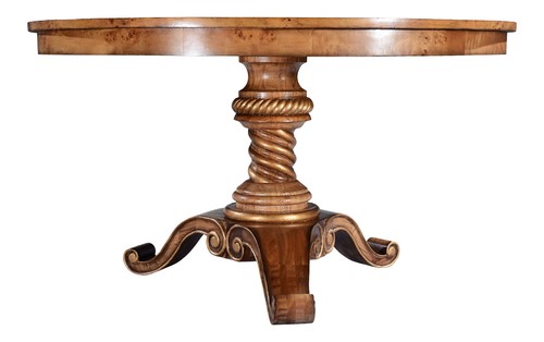 Round dining table - round,