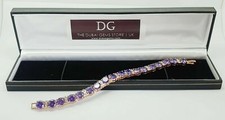 Rose gold finish amethyst and