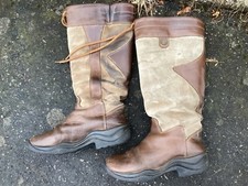 Sherwood Dalton brown  leather ladies country boots size 4 uk ( fits 5) used