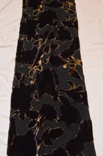 SILK BLEND BLACK FLORAL DEVORE