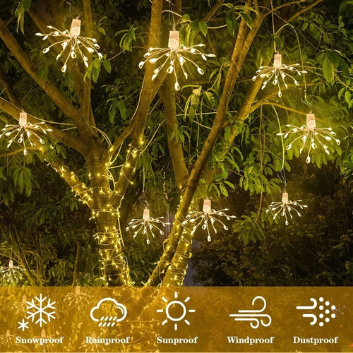 100 led solar powered - 100, firework