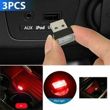 3x Red Mini USB LED Car Light