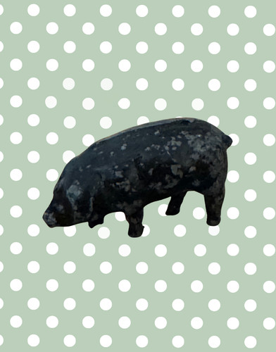 Britains black pig - black, lead