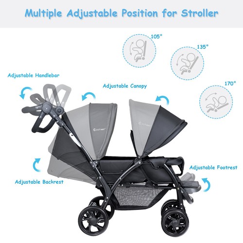 Double seat baby - double, stroller