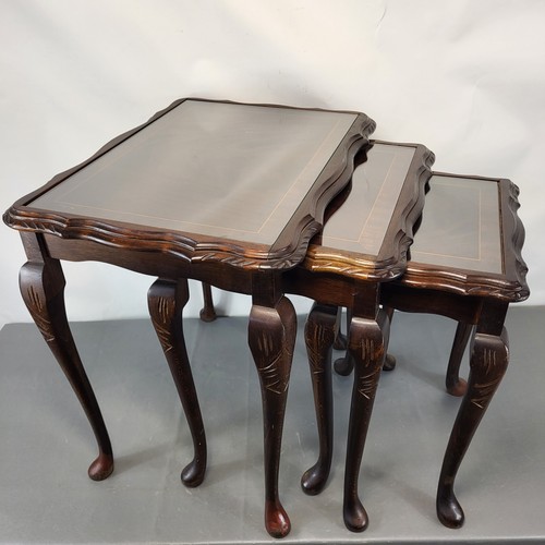 Mahogany nest tables queen - mahogany,