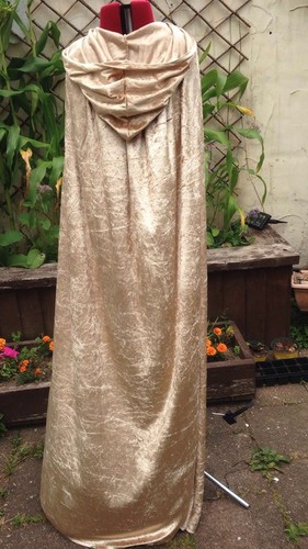 Hooded cape cloak 135cm - hooded, gold
