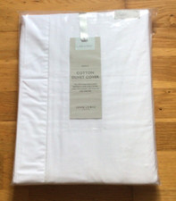 John Lewis Delicate Dot Border White Cotton Duvet Cover SINGLE - White