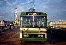 BLACKPOOL CENTENARY TRAM 642 PLEASURE BEACH JUN 1988 ORIGINAL SLIDE+COPYRIGHT