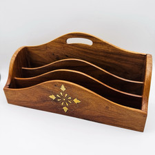 Vintage Wooden Letter Rack