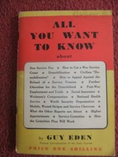 1945  ALL YOU WANT TO KNOW ABOUT - POST WAR EMPLOYMENT - SERVICE PAY - NHS - ETC